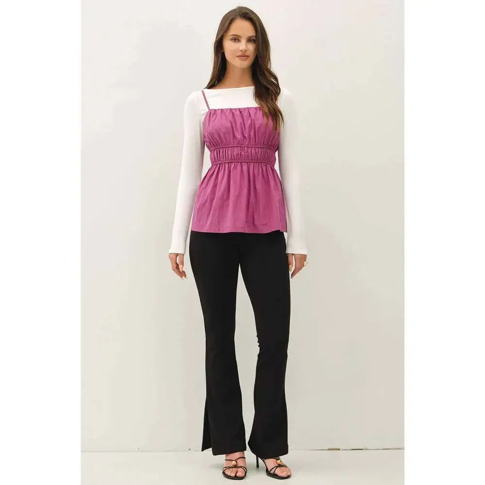 RUCHED CAMI TOP